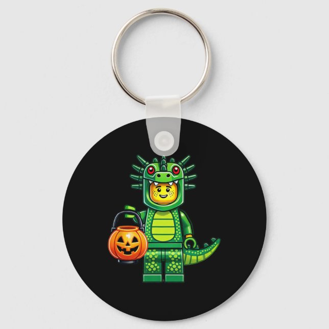 Halloween Master Builder Dragon Kids Bygger Bloc Nyckelring (Framsida)