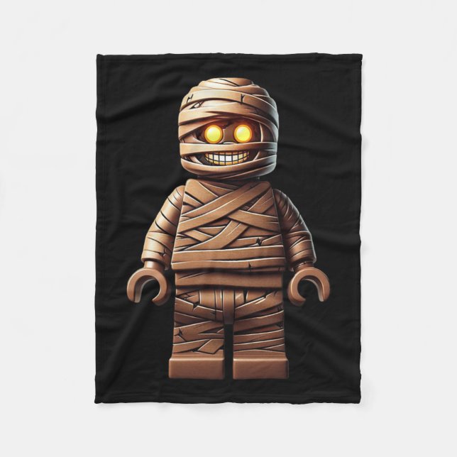 Halloween Master Builder Mummy Kids Byggande block Fleecefilt (Framsidan)