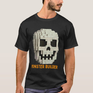 Halloween Master Builder Pumpa Barn Byggnad Block T Shirt