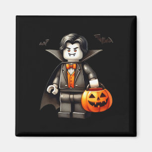 Halloween Master Builder Vampire Kids Byggande Blo Magnet