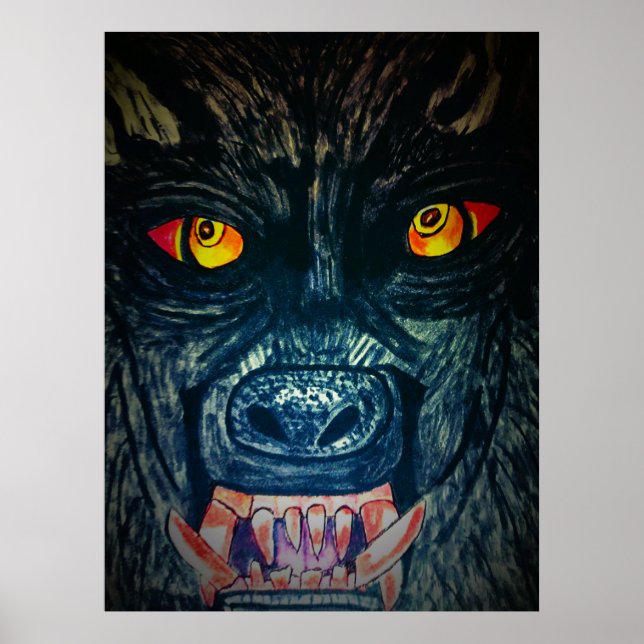 HALLOWEEN MATAR WEREWOLF POSTER (Framsidan)