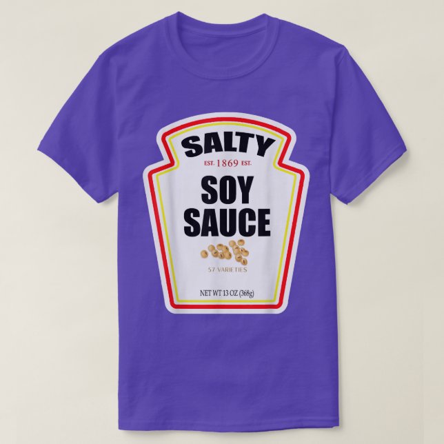 Halloween Matching Costume Salty Soy Sauce Bottle  T Shirt (Design framsida)