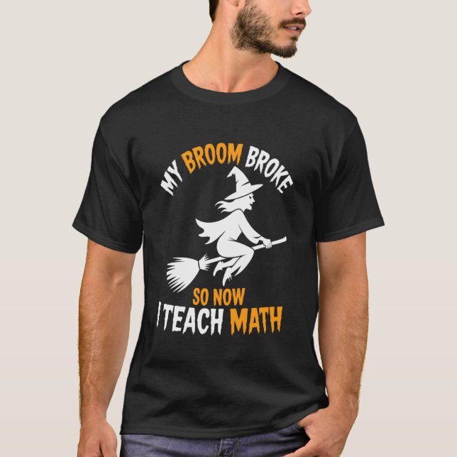 Halloween matematiklärare Science Roligt Skola för T Shirt (Framsida)