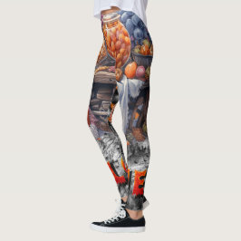 Halloween-maten för festtema leggings