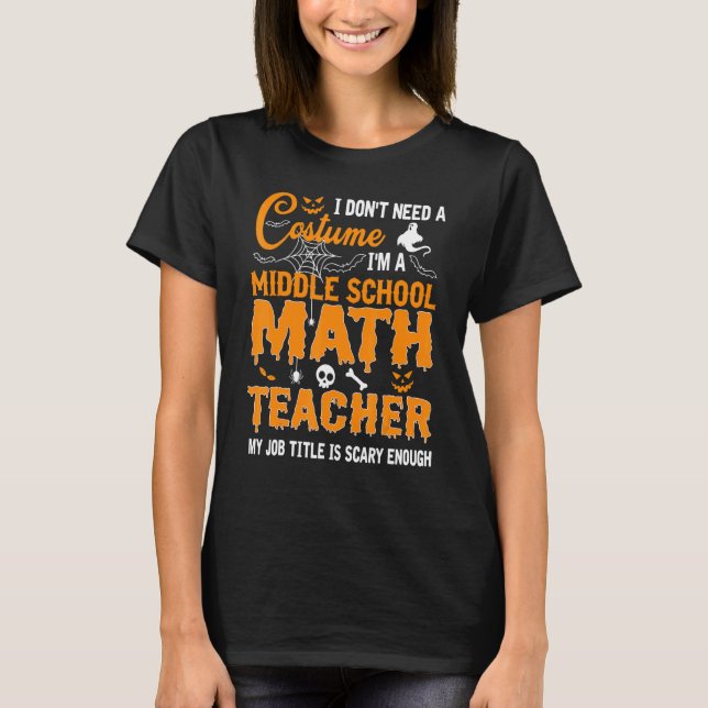 Halloween Math Lacher Ghost Season Lärare T Shirt (Framsida)