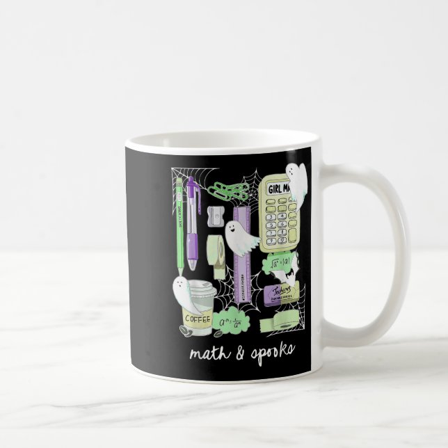 Halloween Math Teacher Ghosts Trig Or Treat Studen Kaffemugg (Höger)