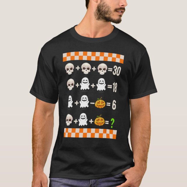 Halloween Math Teacher Order Quiz Fa T Shirt (Framsida)