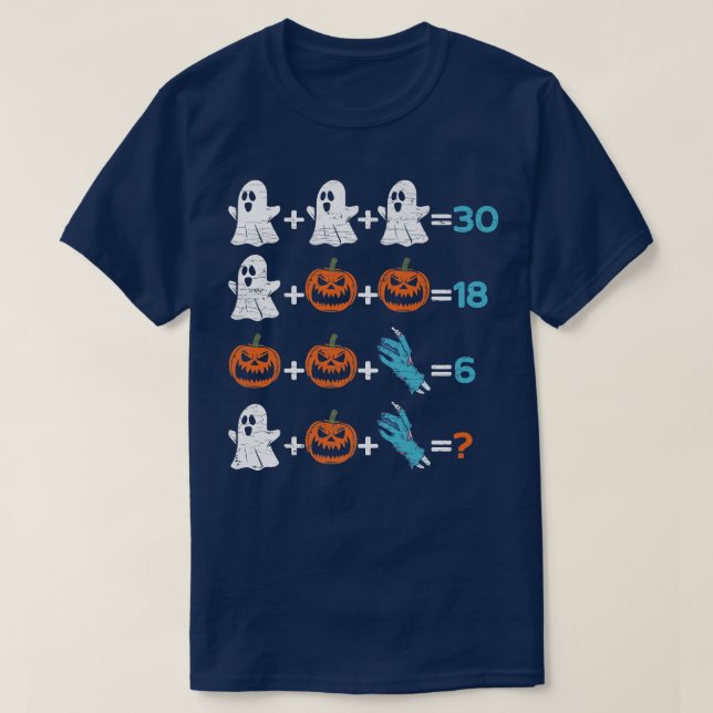 Halloween Math Teacher Premium T Shirt (Design framsida)