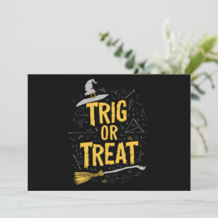Halloween Math Teacher Trig eller Treat School Inbjudningar
