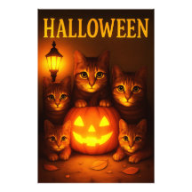 Halloween med Cat Orange Digital Art