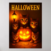 Halloween med Cat Orange Digital Art