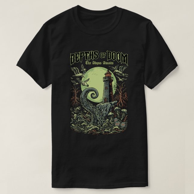 Halloween med djup av fördömande t shirt (Design framsida)