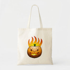 Halloween med eldsjälen Jack O'lantern Tygkasse