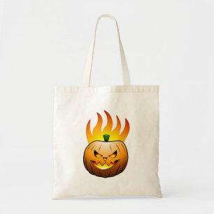 Halloween med eldsjälen Jack O'lantern Tygkasse