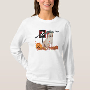 Halloween med gul labrador retriever t-shirt
