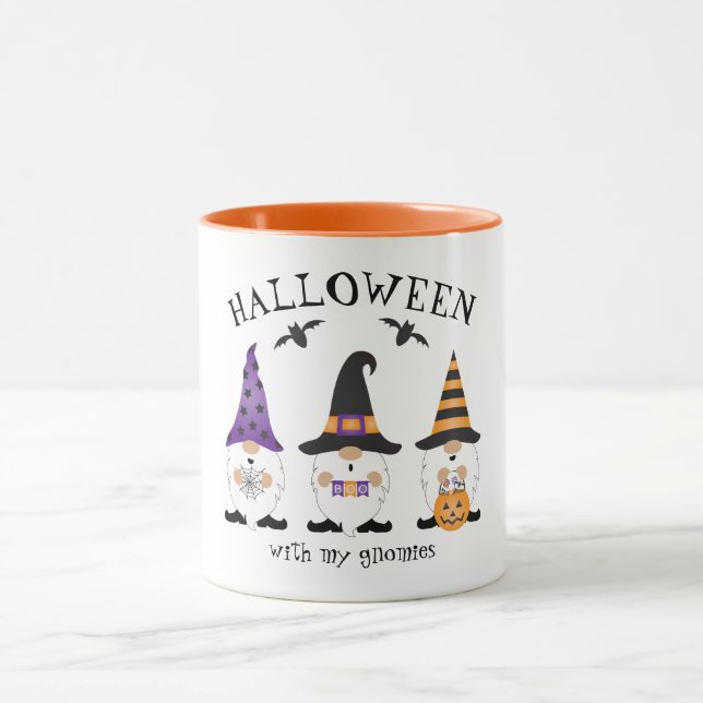 Halloween med min Gnomies Lila Orange Mugg (Center)
