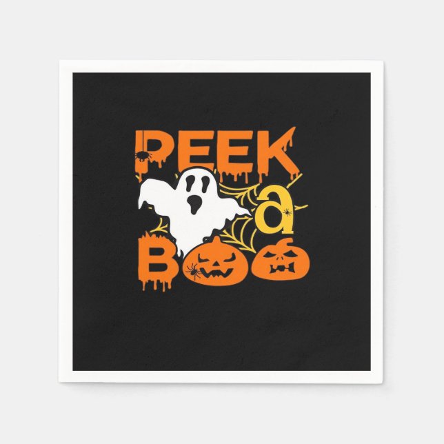 Halloween med Pumpkins Peekaboo Pappersservett (Framsidan)