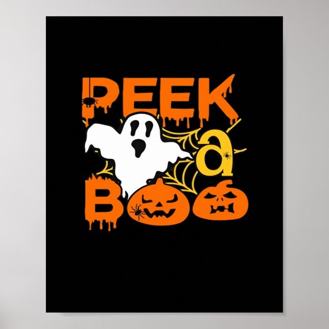Halloween med Pumpkins Peekaboo Poster (Framsidan)