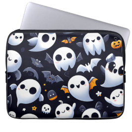 Halloween med söt spöke laptop fodral