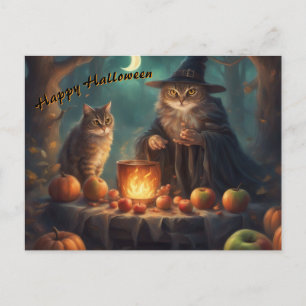 Halloween med vänner helg vykort