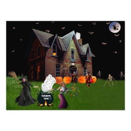 Halloween med vänner Poster 24" x 18"