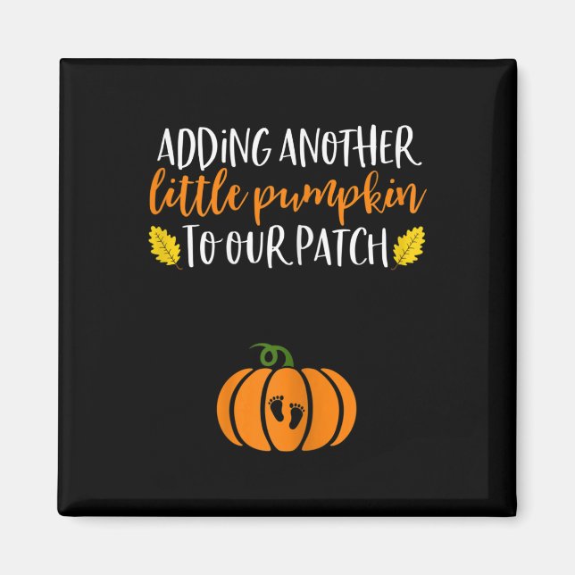 Halloween-meddelande om graviditet Pumpa Byby  Magnet (Framsidan)