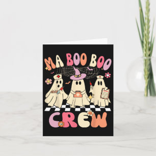 Halloween Medical Istant Boo Crew Funny Morsa Ghos Kort
