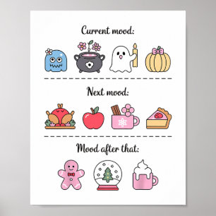Halloween Meme Nuvarande Stämning Tacksgiving Jul Poster