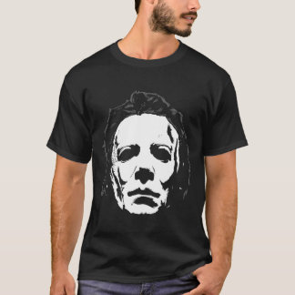 Halloween Michael Myers Mask Big Ansikte T-Shirt