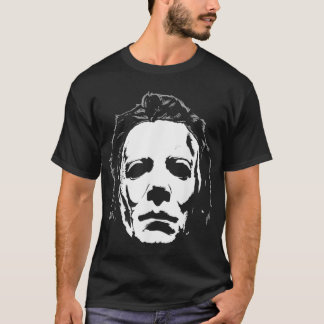 Halloween Michael Myers Mask Big Face  T Shirt
