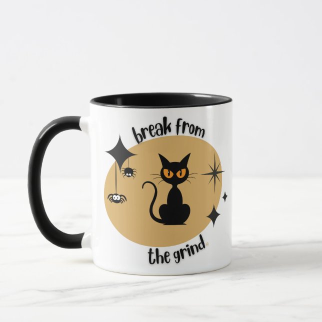 Halloween Mid-Century Kaffe Mugg (Vänster)