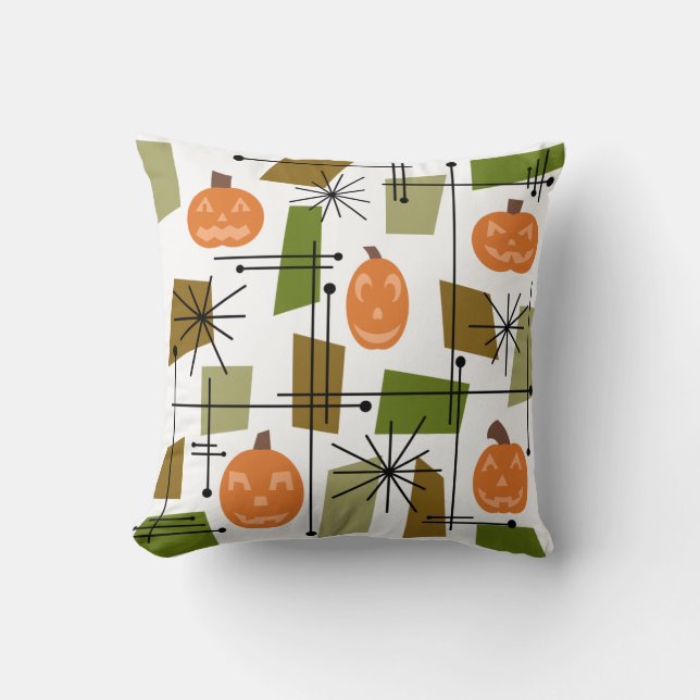 Halloween Mid Century Modern Kudde (Framsida)