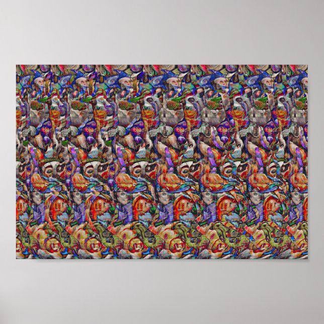 Halloween-middag - Gömt 3D-utskrift Poster (Framsidan)