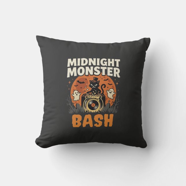 Halloween Midnatt Monster Bash Kudde (Framsida)