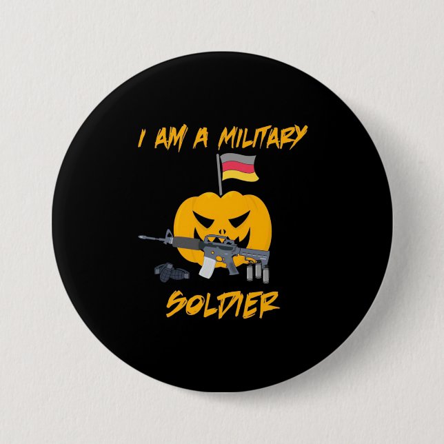 Halloween militär soldat knapp (Framsida)