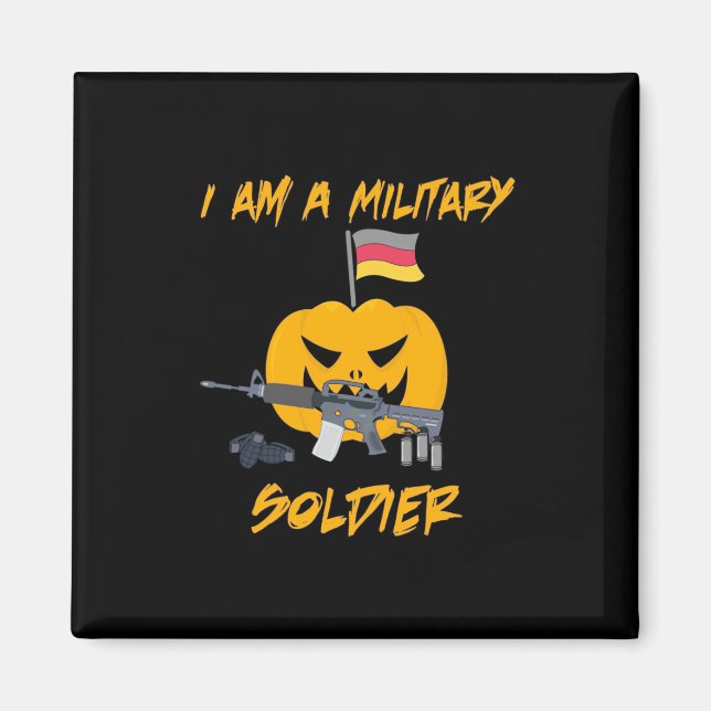 Halloween militär soldat magnet (Framsidan)