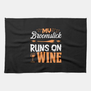 Halloween min Broomstick Springa på Vin-födelsedag Kökshandduk