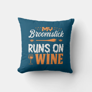 Halloween min Broomstick Springa på Vin-födelsedag Kudde