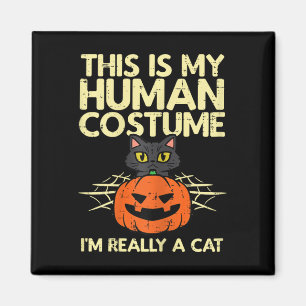 Halloween min mänskliga dräkt Im en kattstuva kvin Magnet