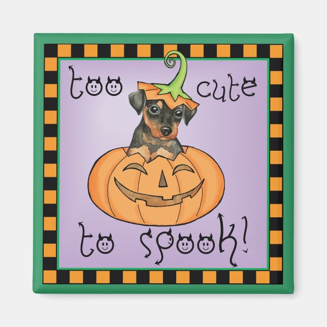 Halloween Min Pin Magnet (Framsidan)