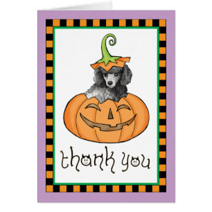 Halloween Miniature Pudel Tack OBS Kort