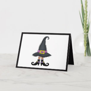 Halloween-minimalistiskt vismiskt vittne som högar kort