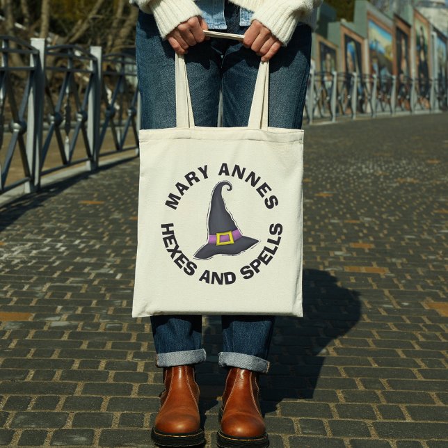 Halloween-minimalistiskt vittnen som är vismiskt tygkasse (Skapare uppladdad)