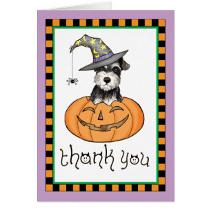 Halloween Ministern Schnauzer Tack OBS Kort