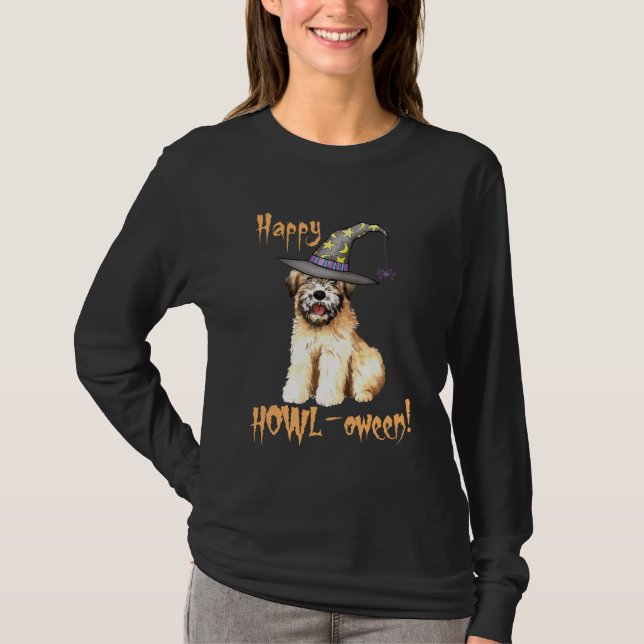 Halloween mjuk bestruken Wheaten Terrier T Shirt (Framsida)