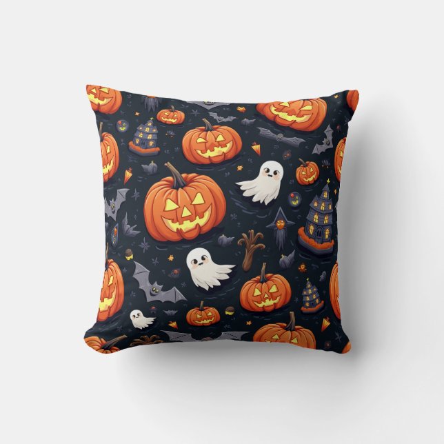 Halloween Mode, Patterned Cushion, Baguette Kudde (Framsida)