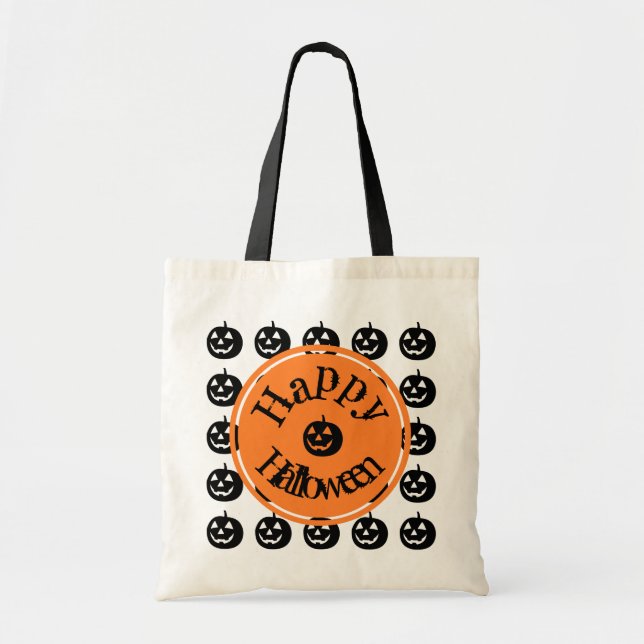 Halloween Modern Pumpkin Design Tygkasse (Framsidan)