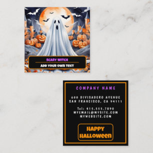 Halloween Modern Pumpkin-höstsamling Fyrkantigt Visitkort