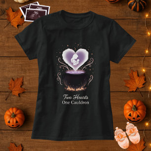 Halloween Moderskap 2 Hearts One Cauldron T Shirt