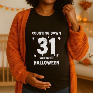 Halloween Moderskap räknar ner 31 veckor T Shirt